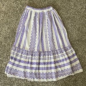 Silk & Salt Bali tiered maxi skirt in purple